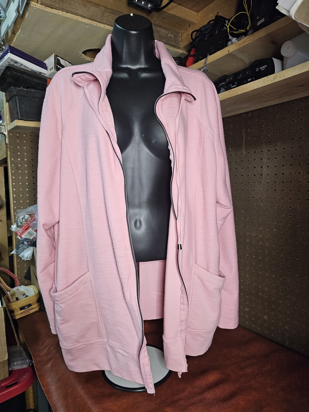 Coral Bay Womens Pink Zip up 3x